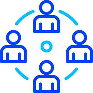 icon with four people in a circle