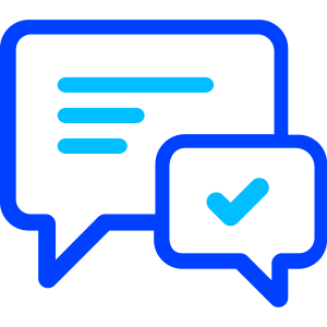 icon of two speech bubbles connected